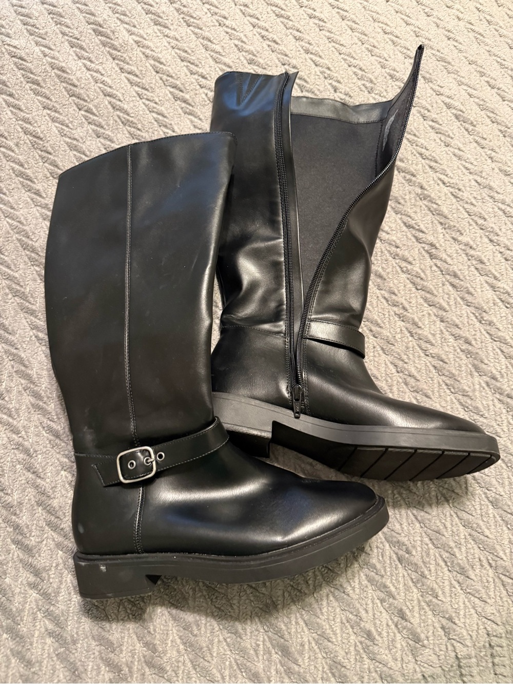 Kohl's Black Over-the-Knee Riding Boots with Buckle